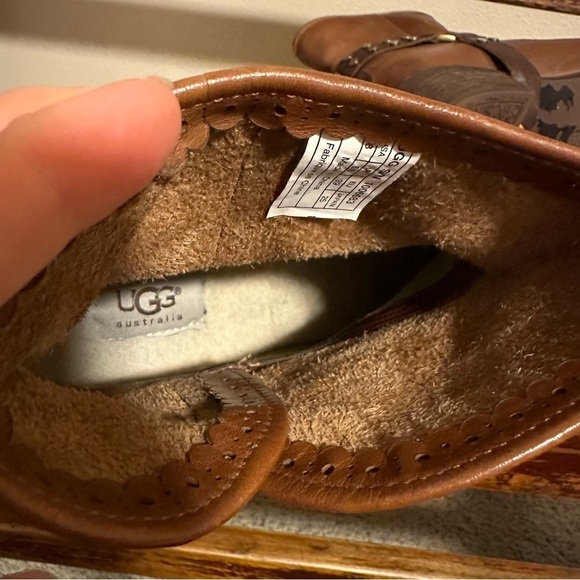 UGG Darling Harness Ankle Boot Whiskey Brown Cowboy Biker Booties - Picture 11 of 15